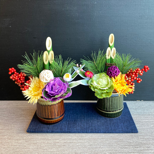 数量限定【大人気】お正月 ミニ門松 ー竹器 受注制作・お正月飾り