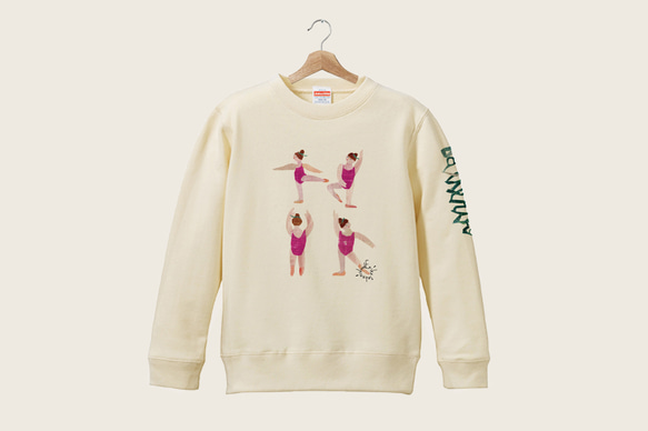 Kids Little Ballerina クールネックスウェット　★名入れ可能 2枚目の画像