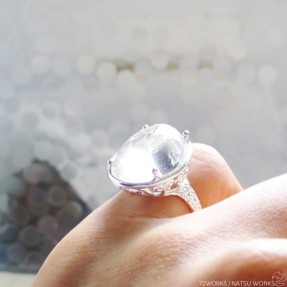 水入り水晶 リング / Enhydro Quartz Ring 5枚目の画像