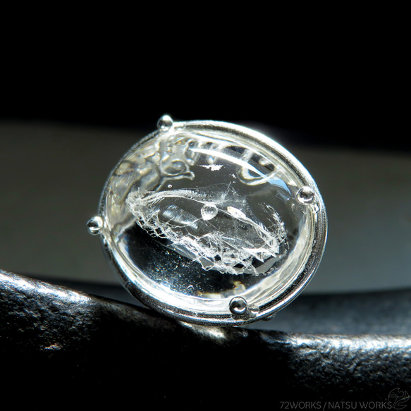 水入り水晶 リング / Enhydro Quartz Ring 7枚目の画像