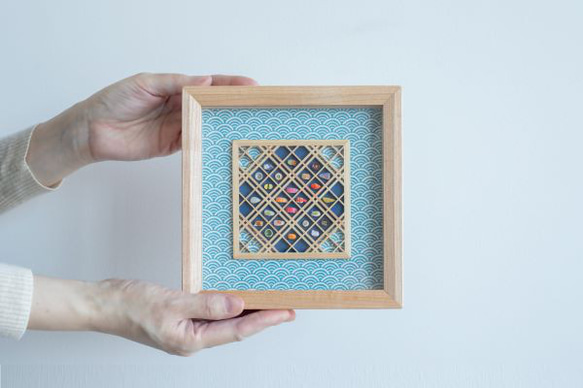 ミニチュア フランスアンティーク 刺繍図案 を 入れていた 木箱 高かっ