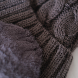 已售出超過250件！ *應市場需求，現已重新上架* 溫暖的帶耳針織帽（4色可選） 禮品 ◎ 可定制抽繩小袋 第10張的照片