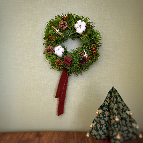 リース　クリスマス　クリスマスリース　ドライフラワー　しめ縄　クリスマスツリー 秋冬〉ドライフラワーリース / ドライになるリース 開店祝い 店舗装飾