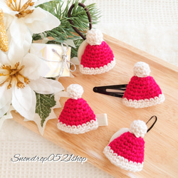 コットンで編んだ麦わら帽子♪ベビーヘアゴム ベビーヘアクリップ