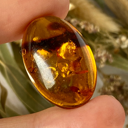 キラキラ インクルージョン♢飴色の夢♢バルティックアンバー ルース