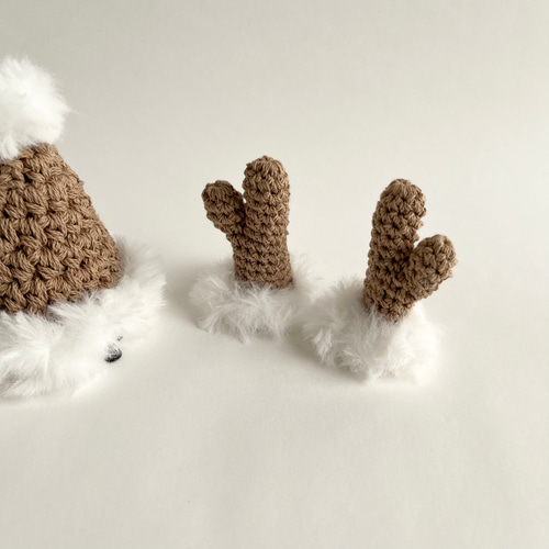 クリスマス】トナカイなりきりヘアクリップ 全5色 あごゴム変更可 帽子