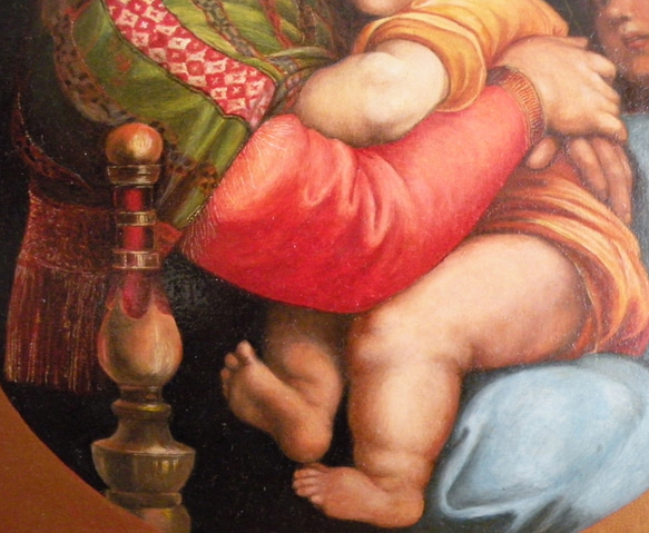 油彩画模写ラファエロ「小椅子の聖母」 