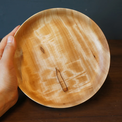 【木　皿　木製　食器】＃004　トチ 1枚目の画像