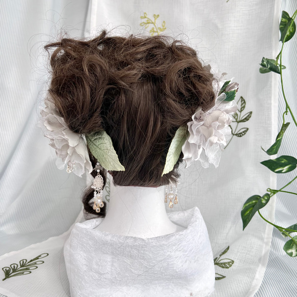 シルバーグレーのヘッドドレス 8枚目の画像