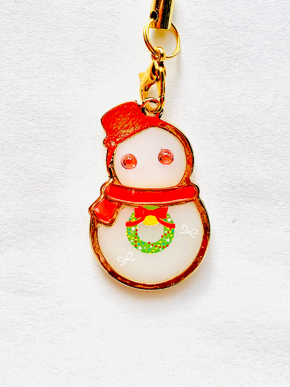【聖誕節限定】可愛消音雪人鑰匙扣 第3張的照片