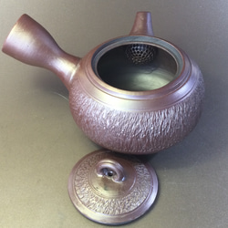 手作りの陶器　焼き〆急須　　萬–1 6枚目の画像