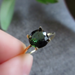 【十月生日石】7毫米美麗「綠色碧璽」戒指 第6張的照片