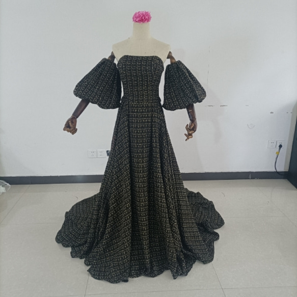 高品質！ちどりごうし ブラック パーティードレス ベアトップ 取り外し  