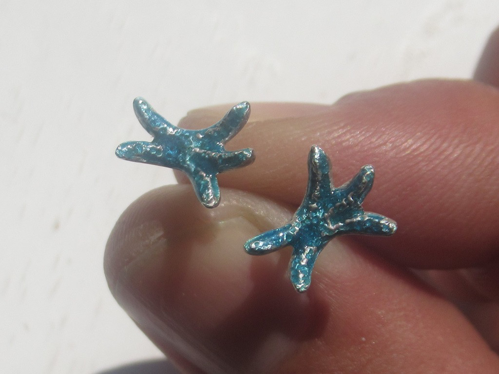 ＜＜アオヒトデのピアス　ペア＞＞