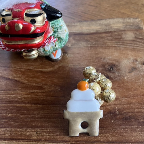 純銅板【鏡餅/おもち】七宝焼き《K72-018》 その他素材 Sippou Japan