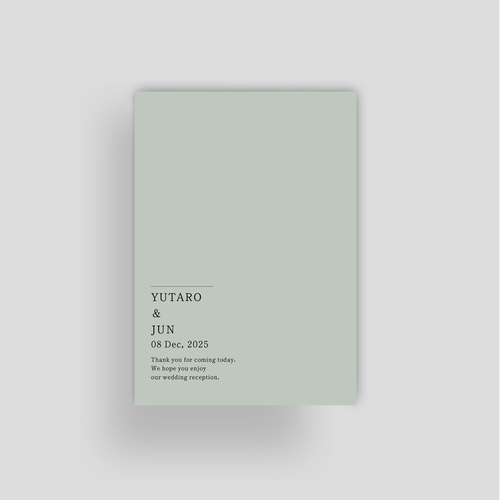 リネア@プロフ有 オーダーページ 4 カラーが選べる｜4P プロフィールブック 席次表 ーBー 02MMB_00 席次表