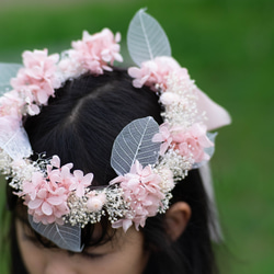 花かんむり・オーダーメイド（パステルピンク）ヘッドドレス　ハンドメイド 花かんむり・オーダーメイド（パステルピンク）ヘッドドレス