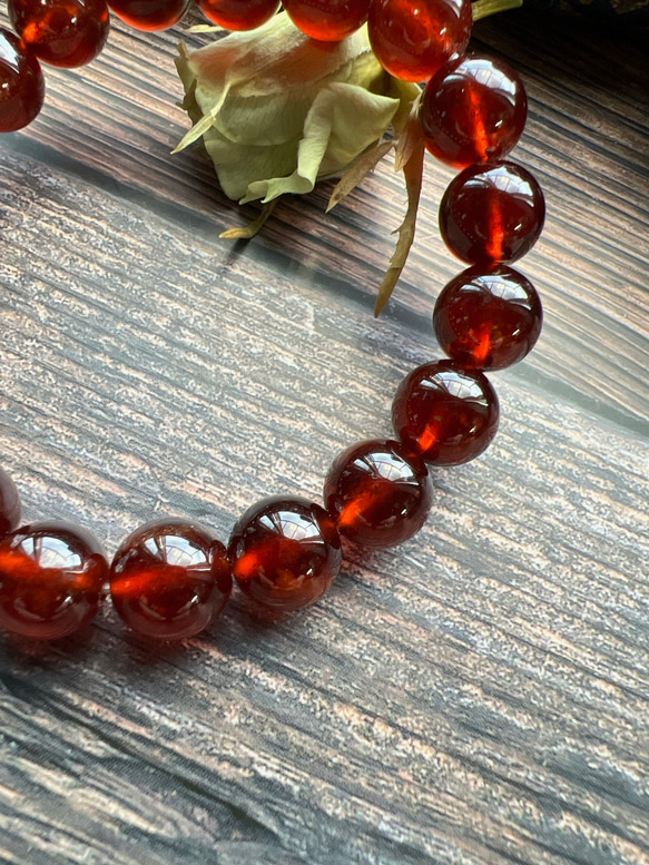 希少　貴重石　mandarin garnet ナミビア産　ガーネット  ブレスレット 11枚目の画像