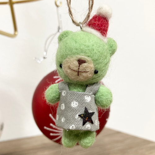 ☆羊毛フェルト☆クリスマスオーナメント6点セット-50- 羊毛