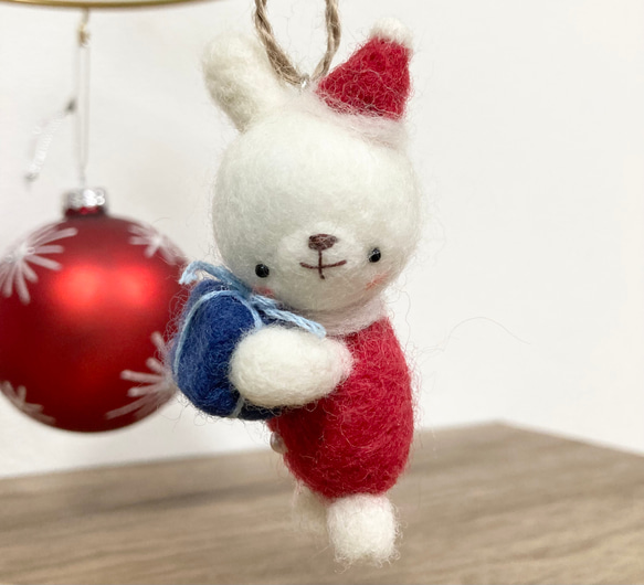 ★羊毛フェルト★クリスマスオーナメント6点セット-48- 2枚目の画像