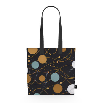 ドット柄の高級感あふれる神秘的な大理石がお洒落 キャンバストートバッグ