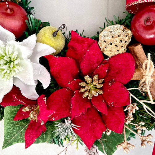 No.xmas-14467/大型クリスマスリース23-(5) 37cm/アーティフィシャル