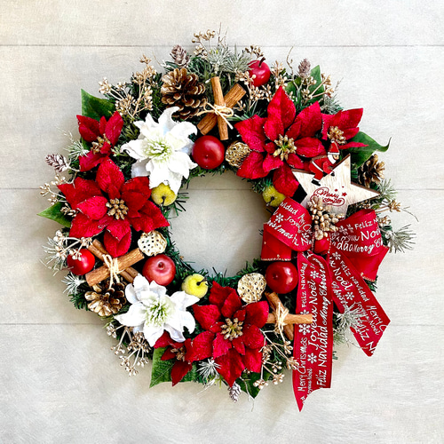No.xmas-14467/大型クリスマスリース23-(5) 37cm/アーティフィシャル