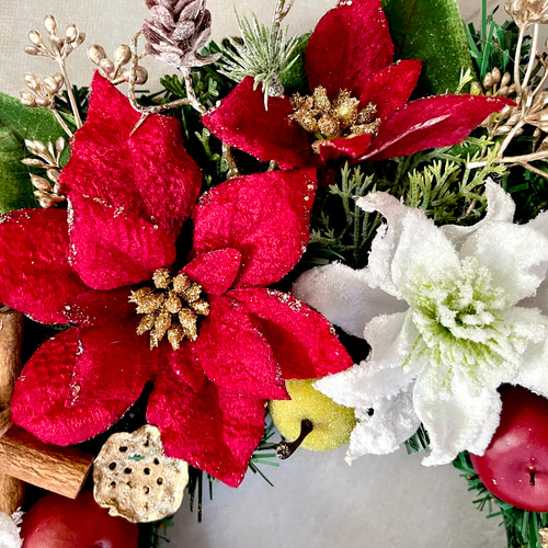 No.xmas-14467/大型クリスマスリース23-(5) 37cm/アーティフィシャル