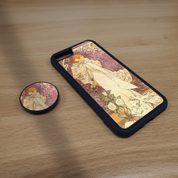 アルフォンス ミュシャ 椿姫 iPhoneSE2ケース TPU素材 2枚目の画像