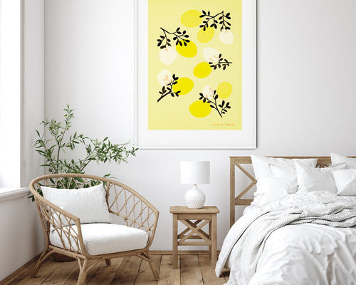 アクエリアスレモン　ナイロンポスター It's Always Limoncello Time Print – Lemon Poster by Ekaterina Zagorska