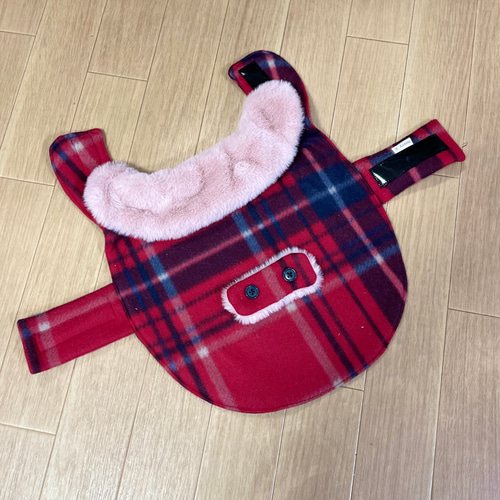 犬服　犬の服　ハンドメイド　チェック 完成品ハンドメイド犬服DMSサイズキャミソールロンパース