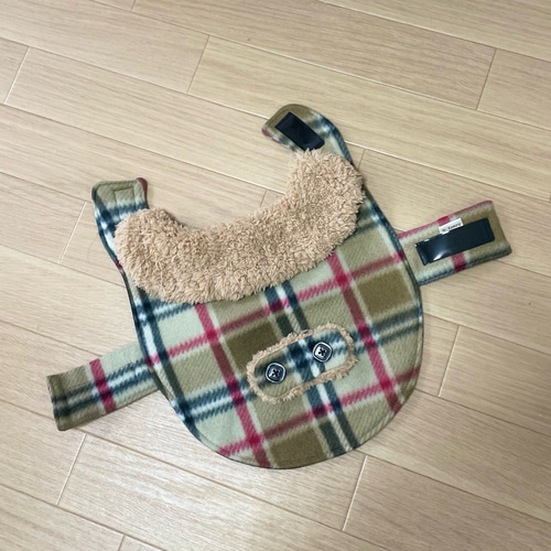 ハンドメイド犬服 シニア犬 着脱簡単コート オーダー頁 あったか