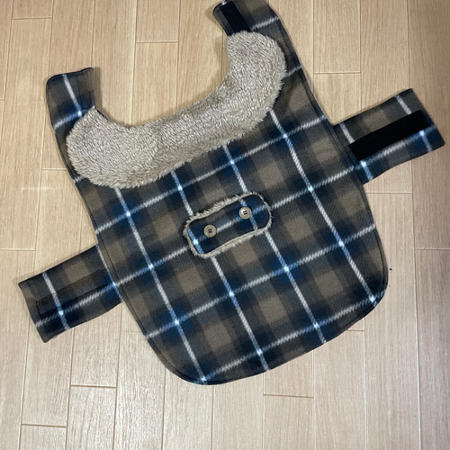 犬服　犬の服　ハンドメイド　チェック 完成品ハンドメイド犬服DMSサイズキャミソールロンパース