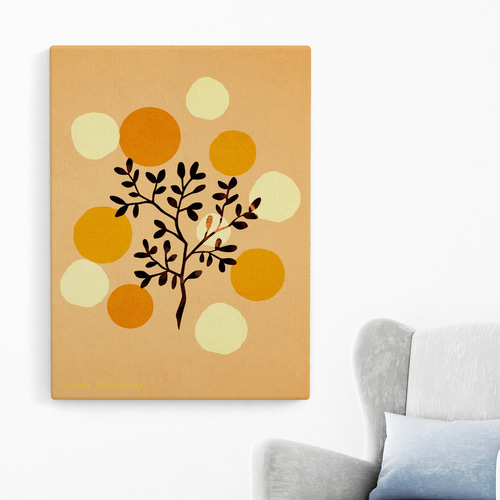 北欧ポスター【 アブストラクトフルーツ サニータンジェリン】北欧