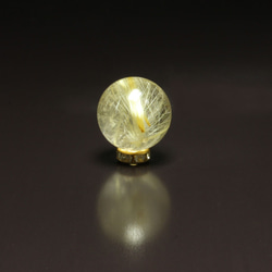 【柔らかいゴールドが美しい】１６ミリ 一点物 1粒売り ゴールドルチル 金針水晶 ＰＫＹＧ１ お守り効果 ギフト 10枚目の画像