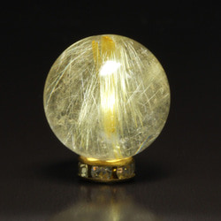 【柔らかいゴールドが美しい】１６ミリ 一点物 1粒売り ゴールドルチル 金針水晶 ＰＫＹＧ１ お守り効果 ギフト 4枚目の画像