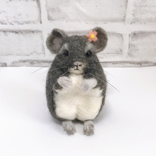 羊毛フェルト チンチラ①② 2種類 | トイロ｜水引・羊毛フェルト