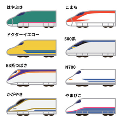 【新幹線 お名前ワッペン】1個 入園準備 入学準備 プチギフト ネームワッペン お名前アップリケ オリジナルワッペン 2枚目の画像