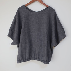 溫暖的冬季羊毛疊搭❣短袖背心式兩用襯衫（自由/灰色） 第3張的照片