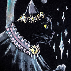 「氷の王子」額付きアート作品原画 猫 徳島洋子作品 ★ 星月猫 2枚目の画像