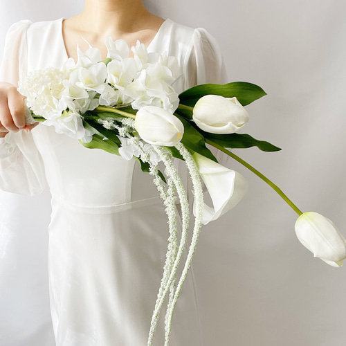 受注制作】ホワイトブーケ、アームブーケ ブーケ SAYURI 通販 16886741