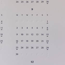 A3サイズ 活版印刷カレンダー2024 2枚目の画像