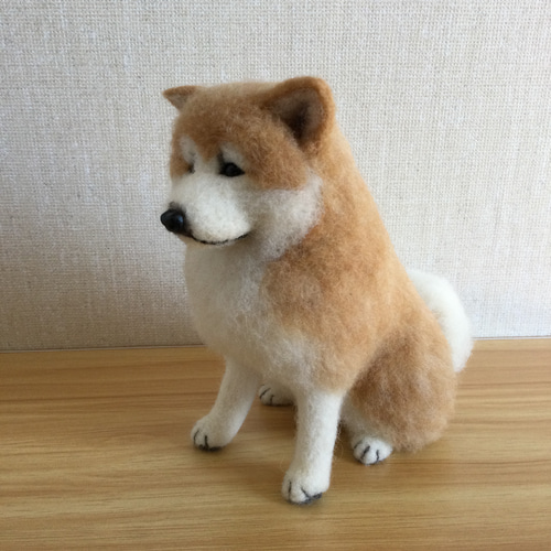 羊毛フェルト 秋田犬 羊毛フェルト masapan 通販 16886810