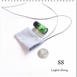 ss120＼キリストの治癒袋／dh ネックレス 巾着袋（ネイビー・グレー・赤紫）十字架／お守り袋 薬袋・男女兼用・多用途 4枚目の画像