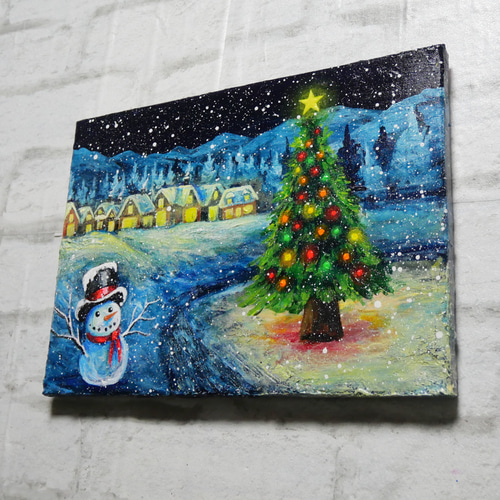 油絵 油彩 油彩画 絵画【黄金クリスマスツリー】 油絵 油彩 油彩画 絵画【黄金クリスマスツリー】 - HR | minne byGMO