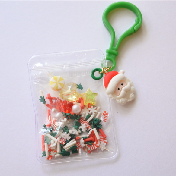 クリスマスのキャンディバッグ001 シャカシャカ＊キーホルダー＊バッグ