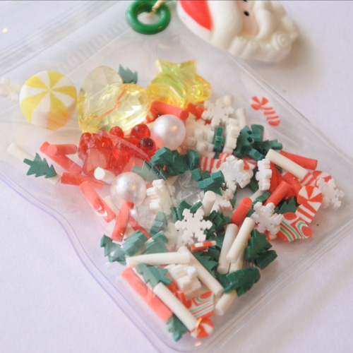 クリスマスのキャンディバッグ001 シャカシャカ＊キーホルダー＊バッグ