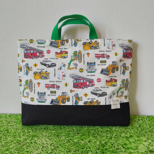 はたらく車のレッスンバッグ レッスンバッグ j-mimatan 通販 16887356