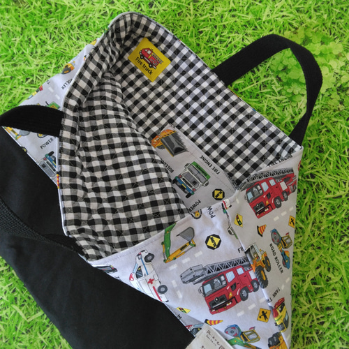 yatto様ご確認用ページ　働く車BLACK　レッスンバッグ　シューズバッグ yatto様ご確認用ページ 働く車BLACK レッスンバッグ シューズバッグ