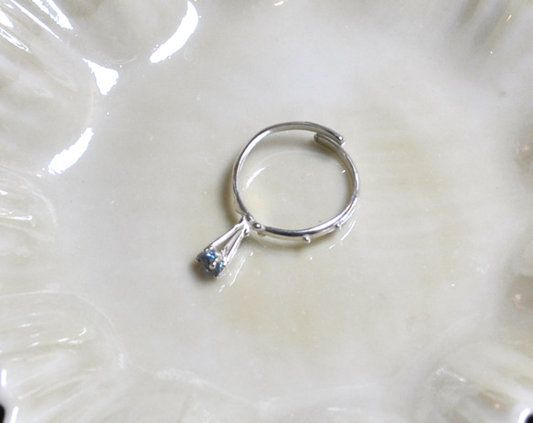 Silver925・ブルートパーズの指環：《ほうき星の指環/Bague Comète》 7枚目の画像